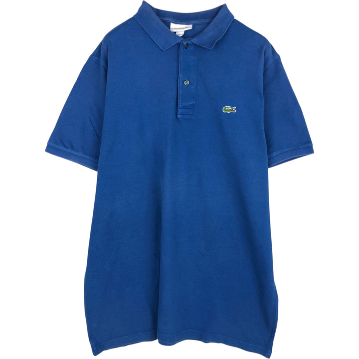 Lacoste short sleeve polo shirt for men, equivalent to XXL cotton blue type Vintage Second Hand