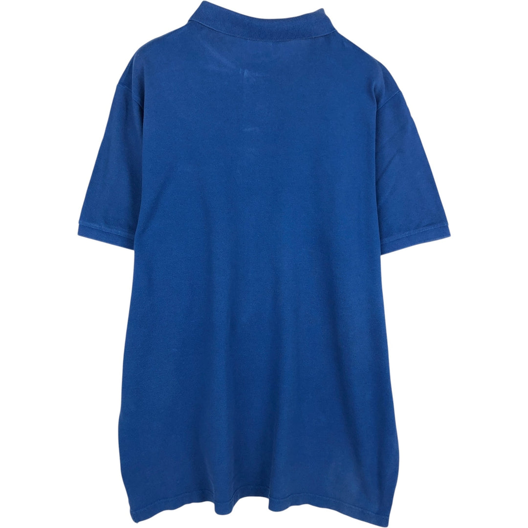 Lacoste short sleeve polo shirt for men, equivalent to XXL cotton blue type Vintage Second Hand