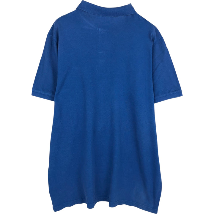 Lacoste short sleeve polo shirt for men, equivalent to XXL cotton blue type Vintage Second Hand