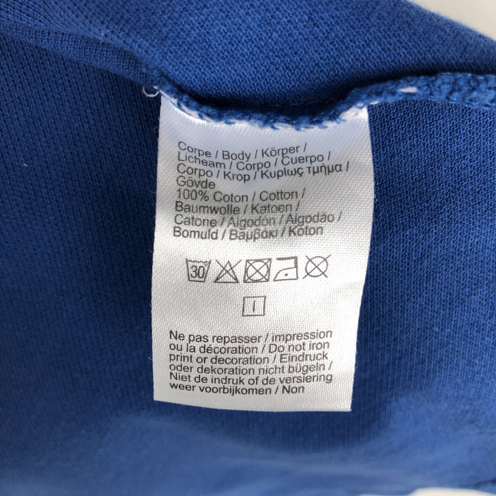 Lacoste short sleeve polo shirt for men, equivalent to XXL cotton blue type Vintage Second Hand