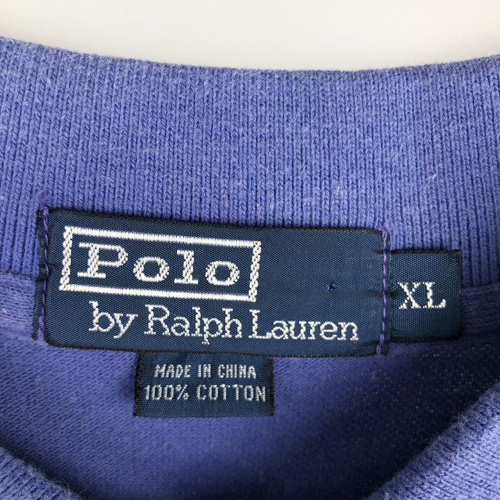 Ralph Lauren POLO by Ralph Lauren Tie-Dye Pattern Short-Sleeve Striped Polo Shirt, Men's Size XL (approx.) cotton blue type Vintage Second Hand