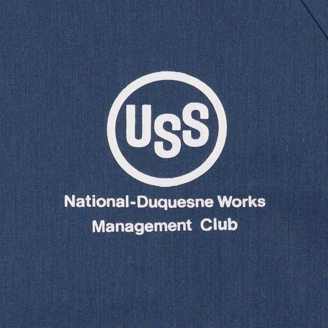80s-90'S Sportsmaster Harrington Jacket, Swing Top, Made in USA, Men's XL equivalent, Vintage Dacron Polyester navy blue type Vintage Second Hand