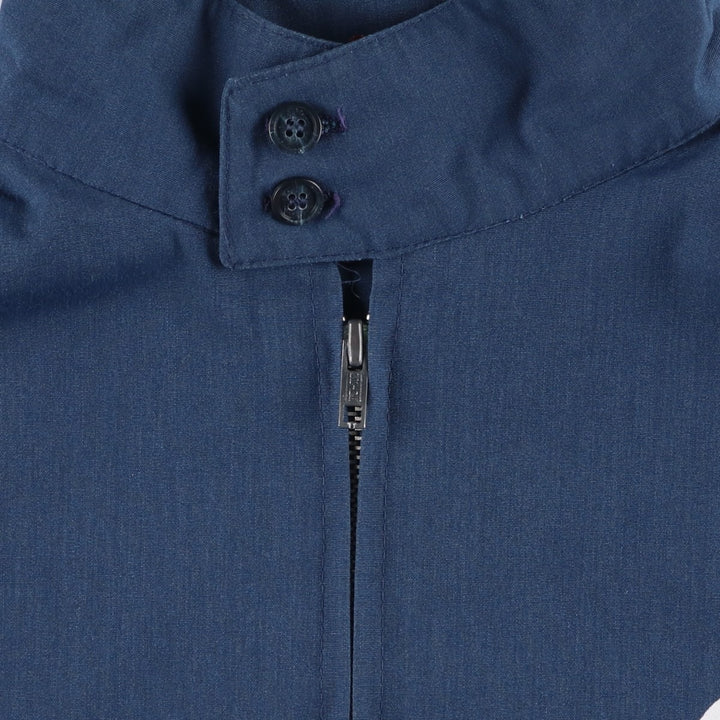 80s-90'S Sportsmaster Harrington Jacket, Swing Top, Made in USA, Men's XL equivalent, Vintage Dacron Polyester navy blue type Vintage Second Hand
