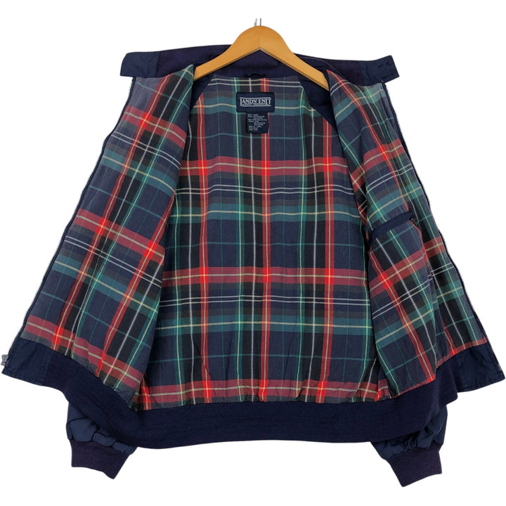 80s-90'S Lands' End Harrington Jacket Swing Top, Men's Size L (approx.), Vintage polyester navy blue type Vintage Second Hand