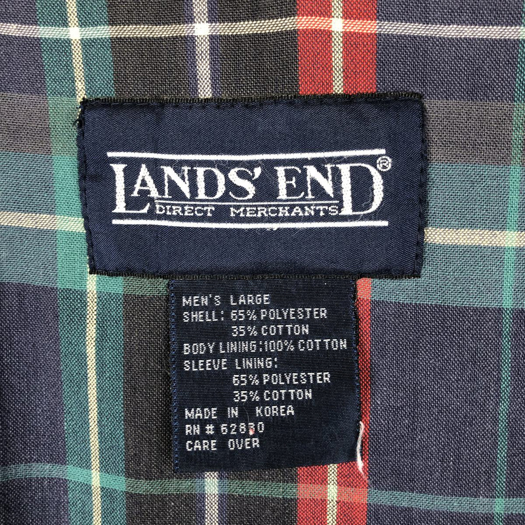 80s-90'S Lands' End Harrington Jacket Swing Top, Men's Size L (approx.), Vintage polyester navy blue type Vintage Second Hand