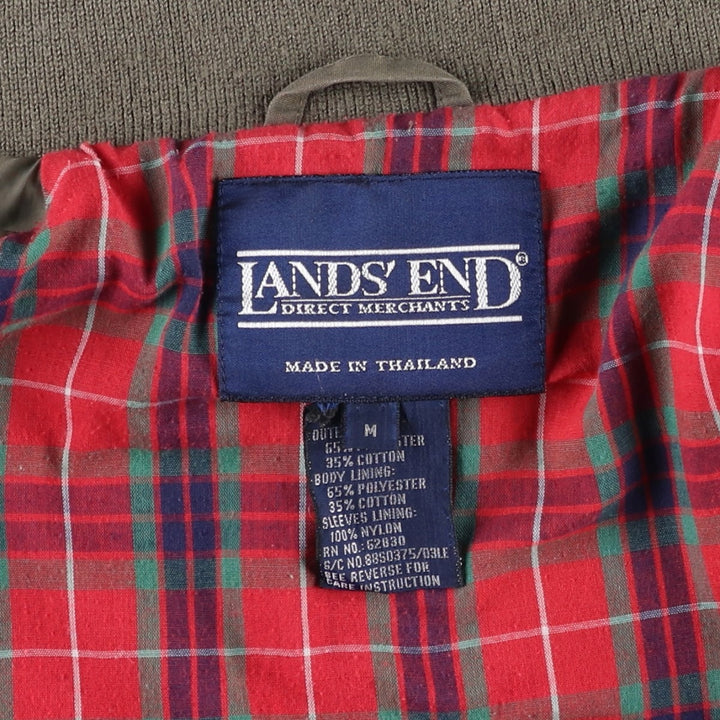 80s-90'S Lands' End Harrington Jacket Swing Top, Men's Size M (approx.) polyester Khaki type Vintage Second Hand