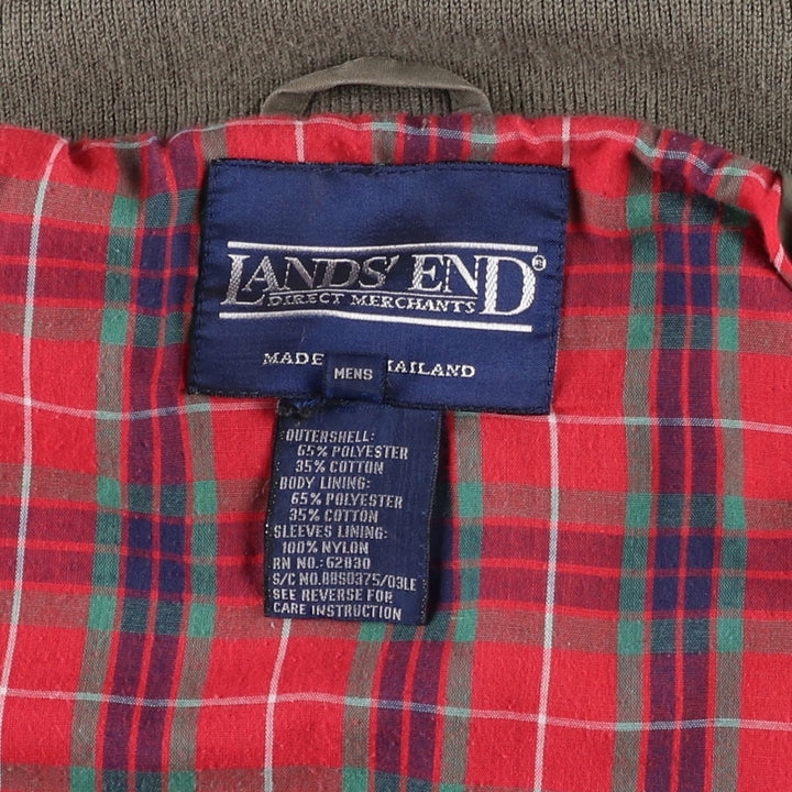 80s-90'S Lands' End Harrington Jacket Swing Top, Men's Size M (approx.) polyester Khaki type Vintage Second Hand
