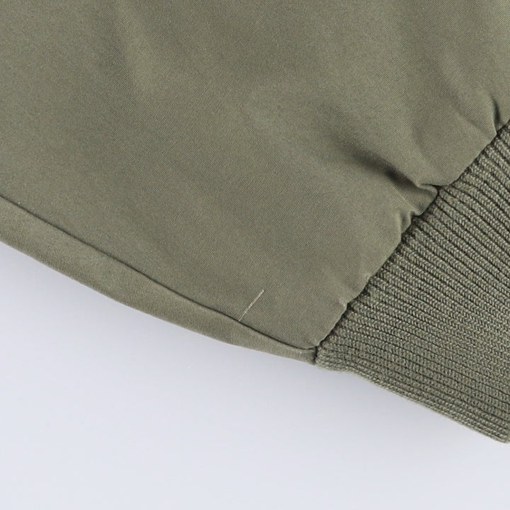 80s-90'S Lands' End Harrington Jacket Swing Top, Men's Size M (approx.) polyester Khaki type Vintage Second Hand