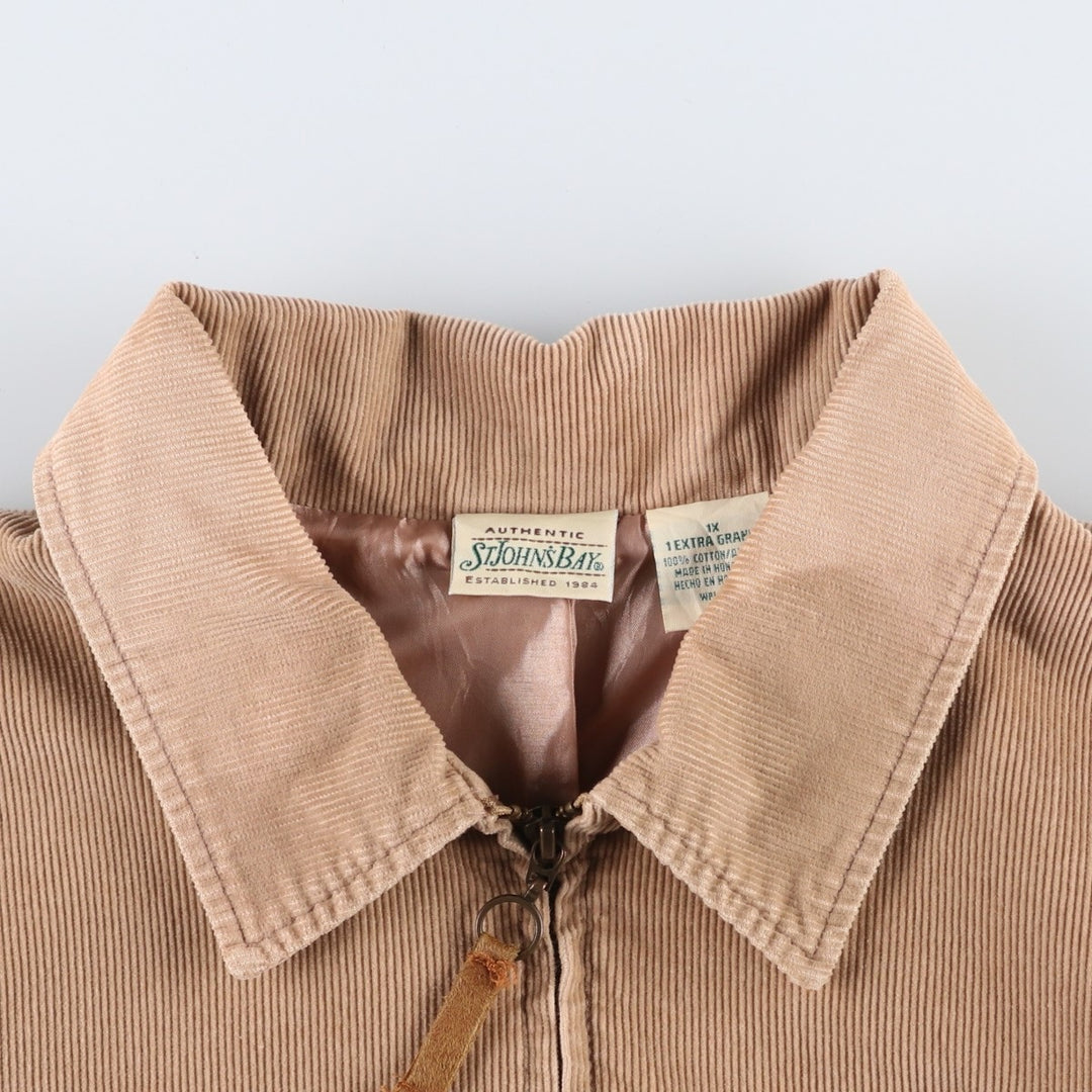 1990'S St. John's Bay corduroy swing top sports jacket, men's size XL equivalent, vintage. cotton Beige type Vintage Second Hand