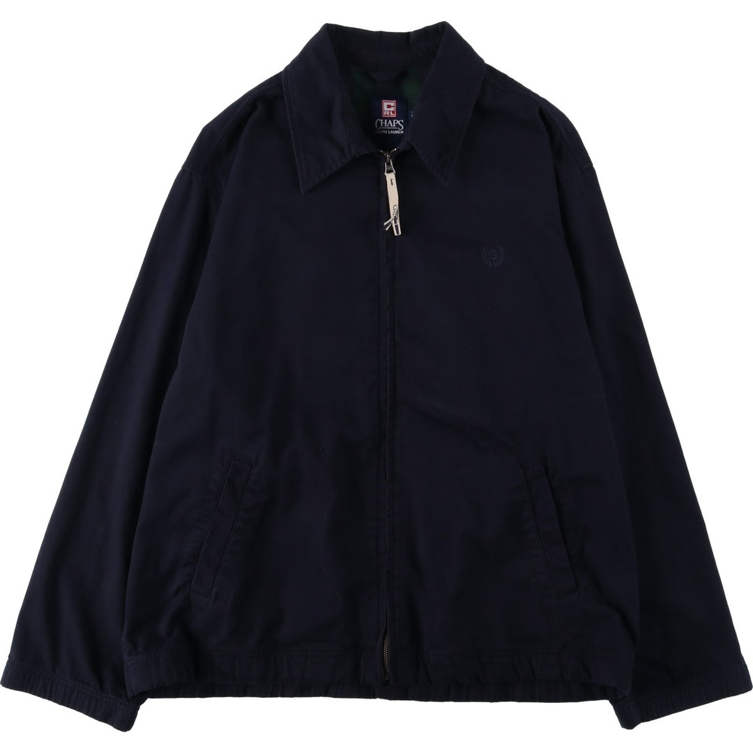 Ralph Lauren CHAPS Swing Top Sports Jacket, Made in Russia, Men's Size L (approx.) cotton navy blue type Vintage Second Hand