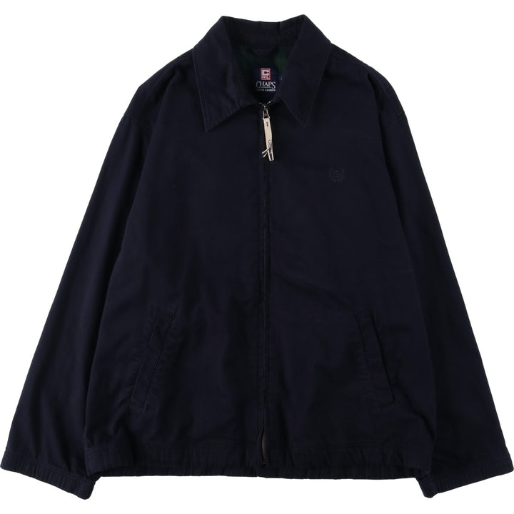 Ralph Lauren CHAPS Swing Top Sports Jacket, Made in Russia, Men's Size L (approx.) cotton navy blue type Vintage Second Hand