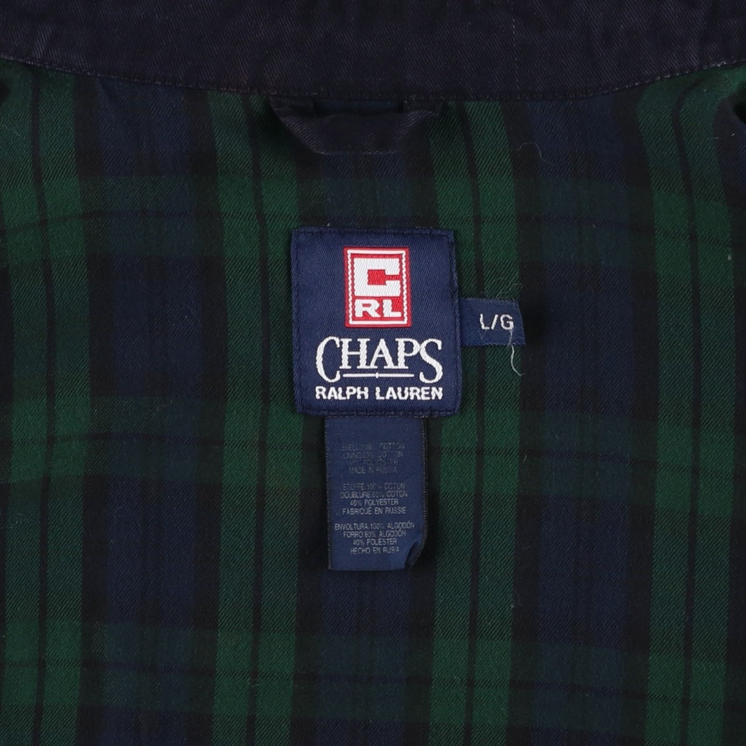 Ralph Lauren CHAPS Swing Top Sports Jacket, Made in Russia, Men's Size L (approx.) cotton navy blue type Vintage Second Hand