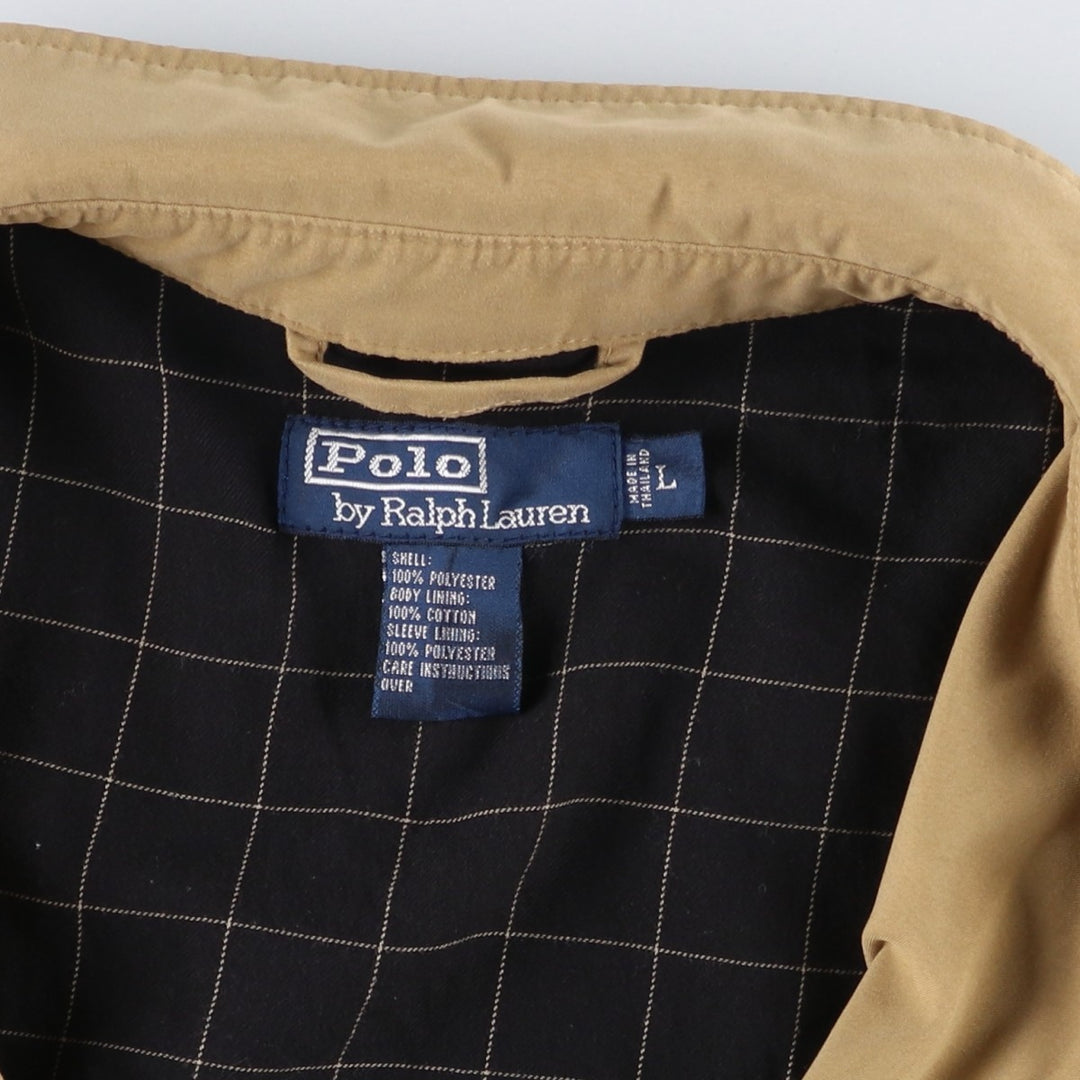 Ralph Lauren POLO by Ralph Lauren Swing Top Sports Jacket Men's L size polyester Beige type Vintage Second Hand