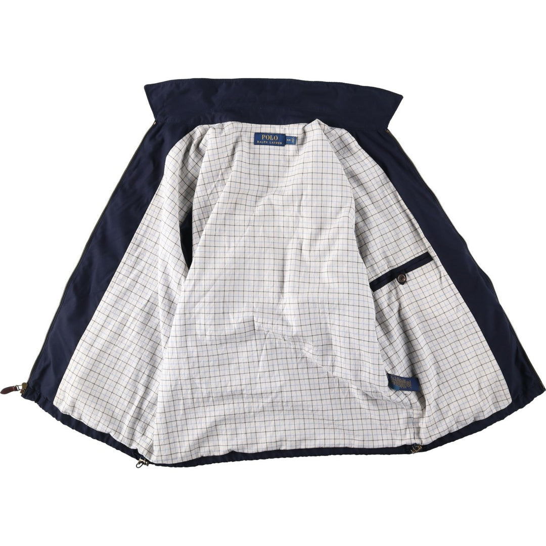 Ralph Lauren POLO RALPH LAUREN Swing Top Sports Jacket Men's M polyester navy blue type Vintage Second Hand