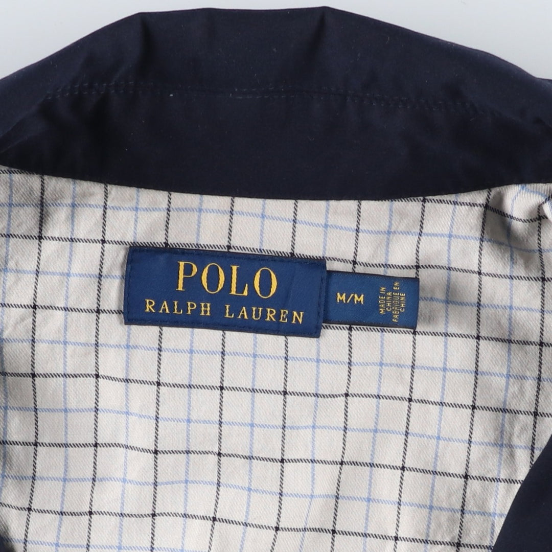 Ralph Lauren POLO RALPH LAUREN Swing Top Sports Jacket Men's M polyester navy blue type Vintage Second Hand