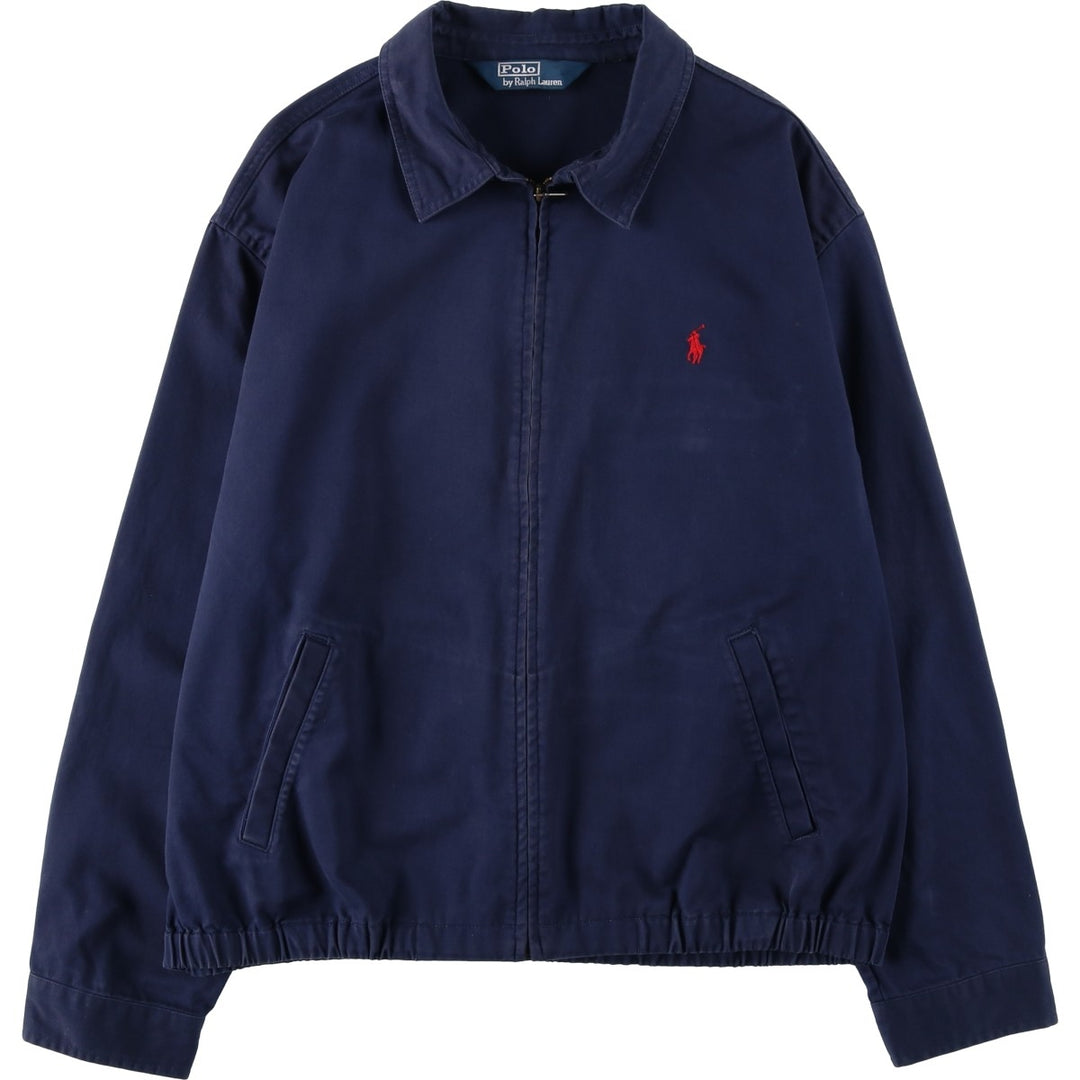 Ralph Lauren POLO by Ralph Lauren Swing Top Sports Jacket Men's XL cotton navy blue type Vintage Second Hand