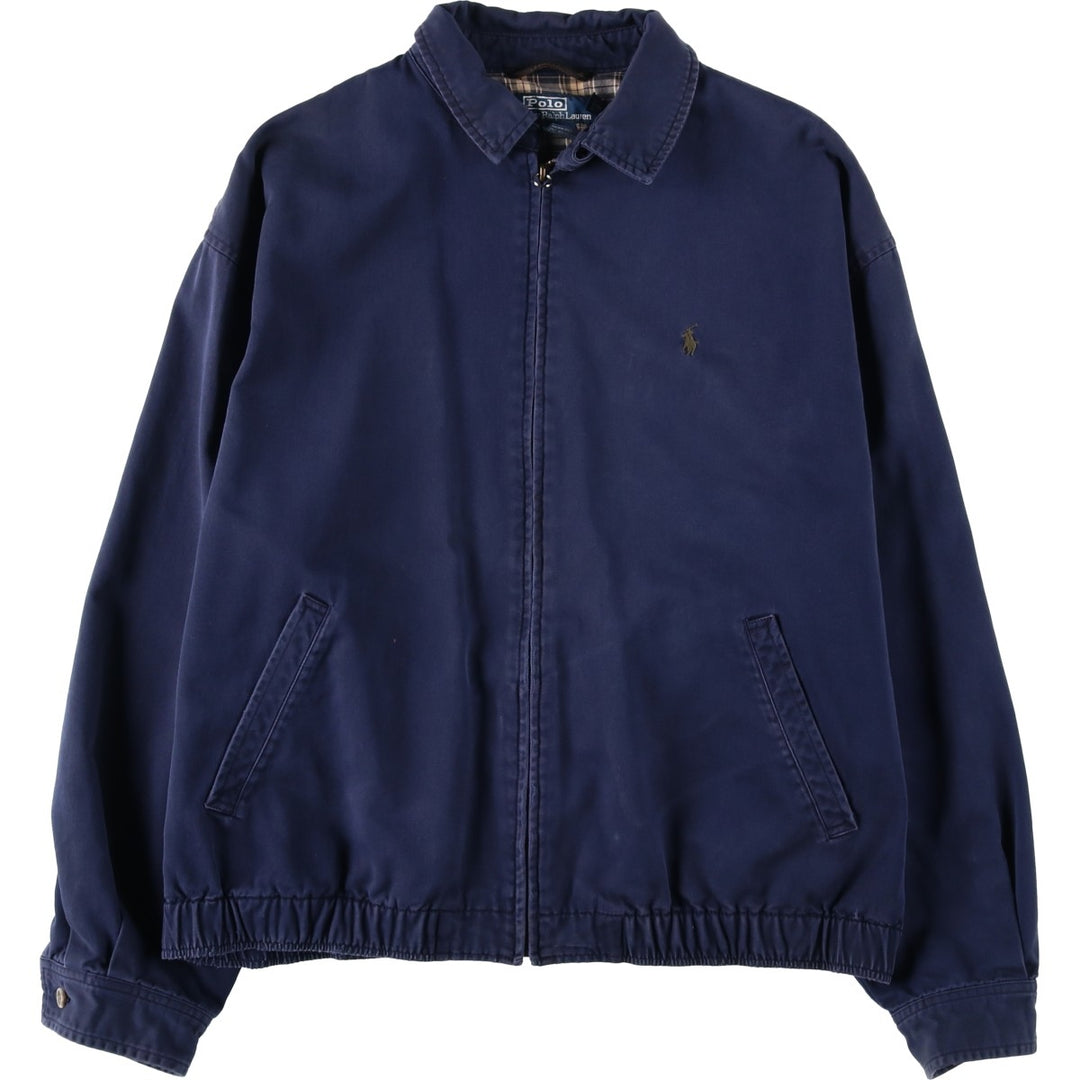 Ralph Lauren POLO by Ralph Lauren Swing Top Sports Jacket Men's L size cotton navy blue type Vintage Second Hand