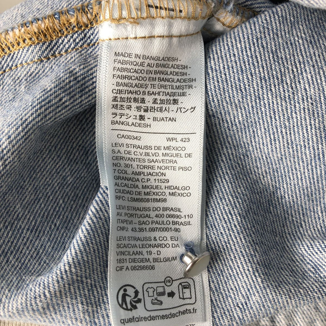 Levi's Long Sleeve Denim Western Shirt, Men's Size XL cotton blue type Vintage Second Hand
