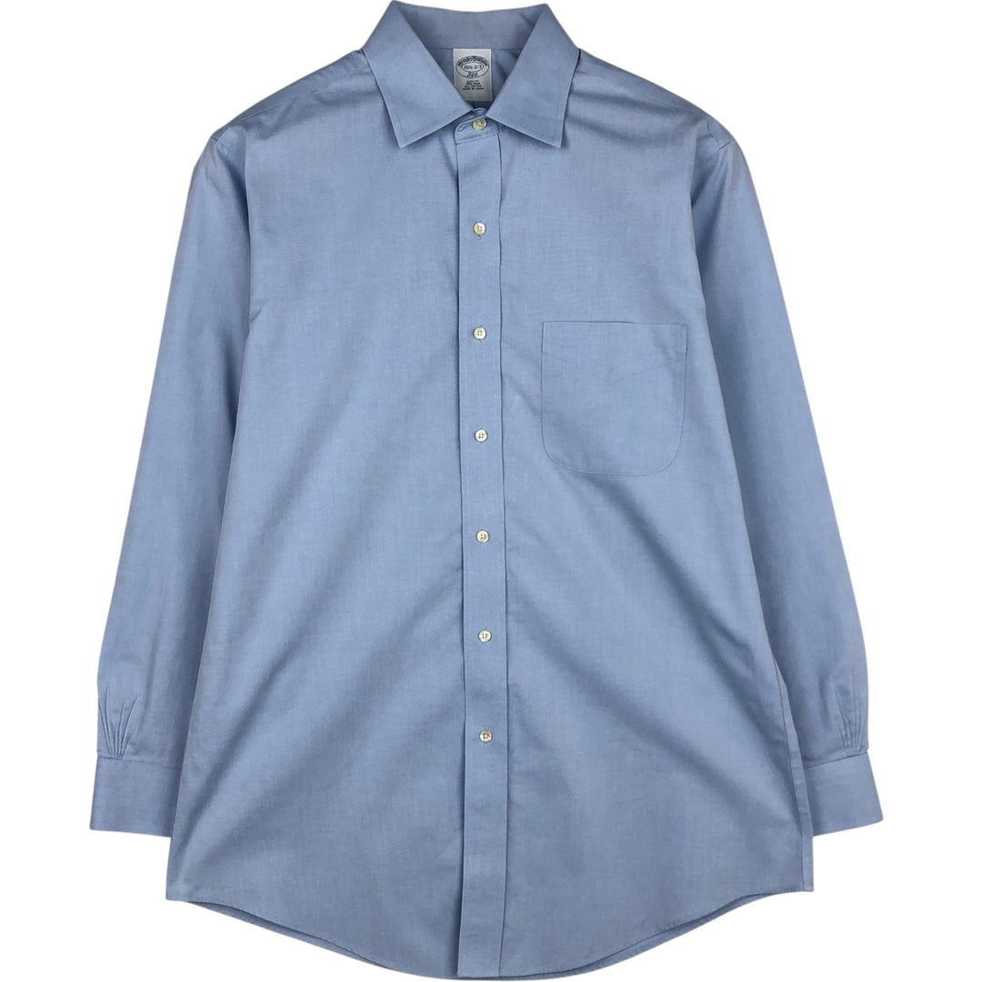 Brooks Brothers 346 long sleeve cotton shirt, men's size M cotton Blue type light blue Vintage Second Hand