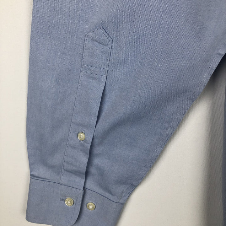 Brooks Brothers 346 long sleeve cotton shirt, men's size M cotton Blue type light blue Vintage Second Hand