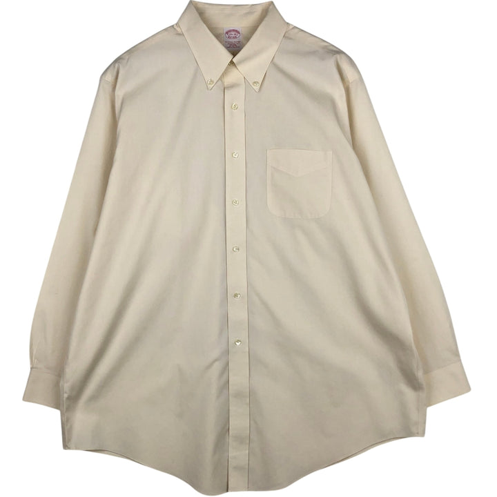 Brooks Brothers Est.1818 Long Sleeve Button Down Shirt Men's XL cotton yellow type Vintage Second Hand