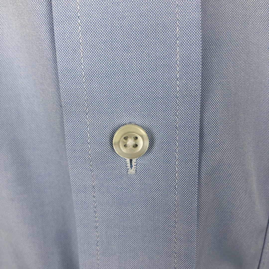 Brooks Brothers Est.1818 MILANO Long-Sleeve Cotton Shirt, Men's Size XL (approx.) Supima Cotton Blue type light blue Vintage Second Hand