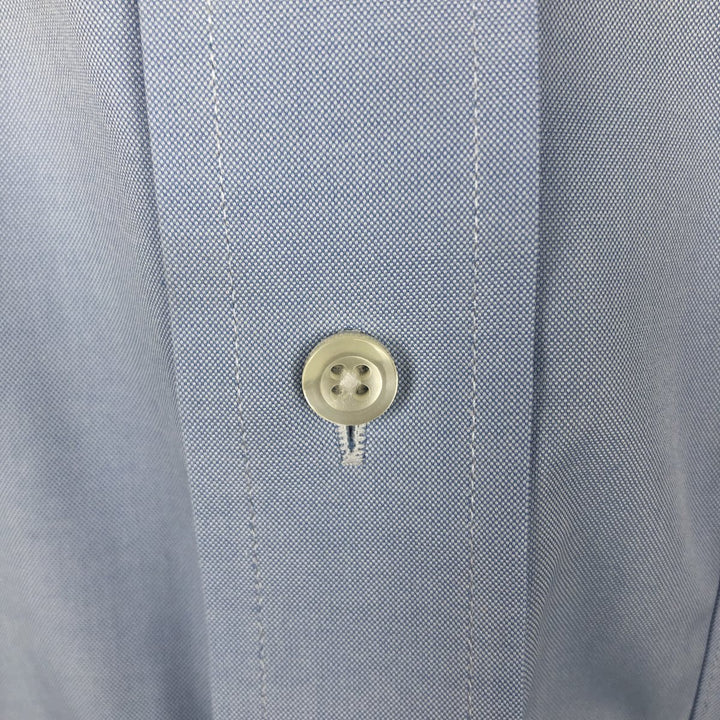 Brooks Brothers Est.1818 MILANO Long-Sleeve Cotton Shirt, Men's Size XL (approx.) Supima Cotton Blue type light blue Vintage Second Hand