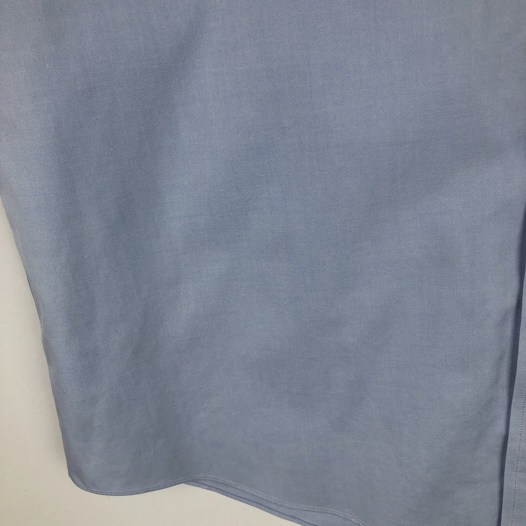 Brooks Brothers Est.1818 MILANO Long-Sleeve Cotton Shirt, Men's Size XL (approx.) Supima Cotton Blue type light blue Vintage Second Hand