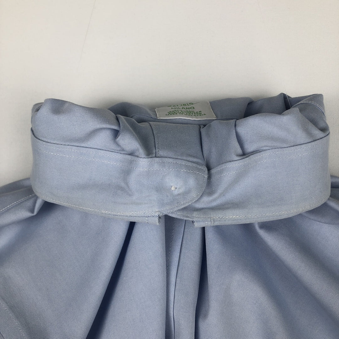 Brooks Brothers Est.1818 MILANO Long-Sleeve Cotton Shirt, Men's Size XL (approx.) Supima Cotton Blue type light blue Vintage Second Hand