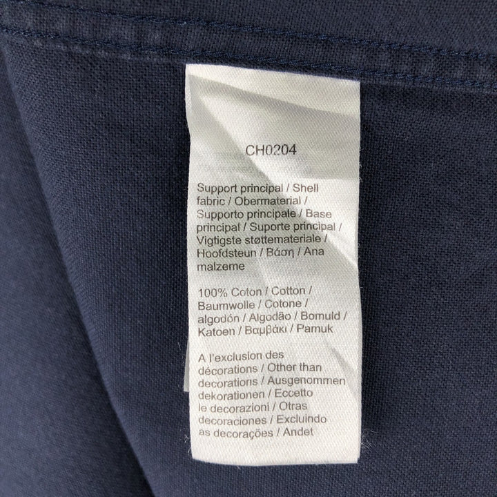 Lacoste Regular Fit Long-Sleeve Button-Down Shirt, Men's Size L (approx.) cotton navy blue type Vintage Second Hand