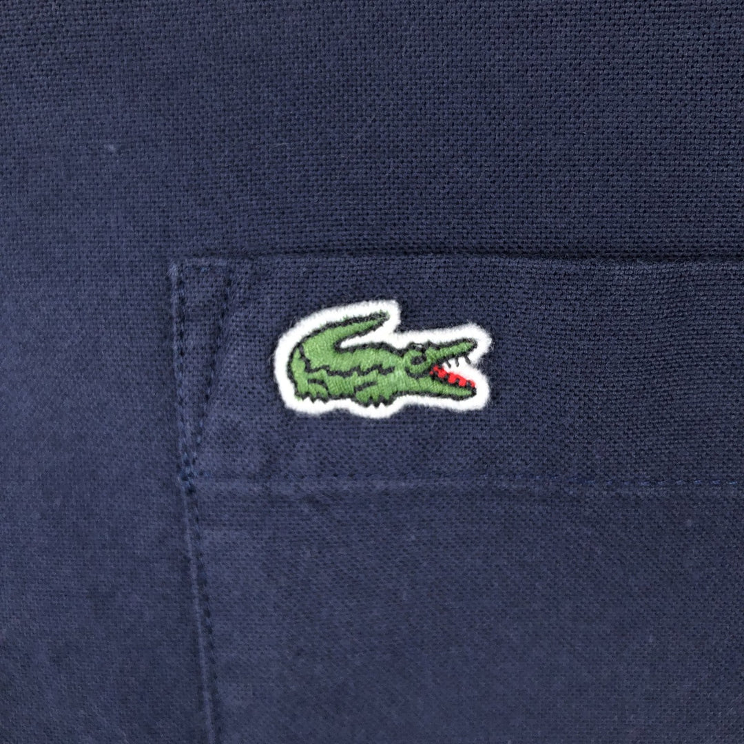 Lacoste Regular Fit Long-Sleeve Button-Down Shirt, Men's Size L (approx.) cotton navy blue type Vintage Second Hand