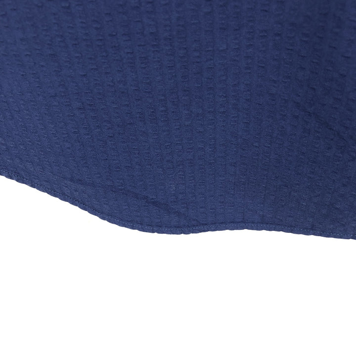 Brooks Brothers Est.1818 Madison Fit Seersucker Long-Sleeve Button-Down Shirt, Men's Size L (approx.) cotton navy blue type Vintage Second Hand
