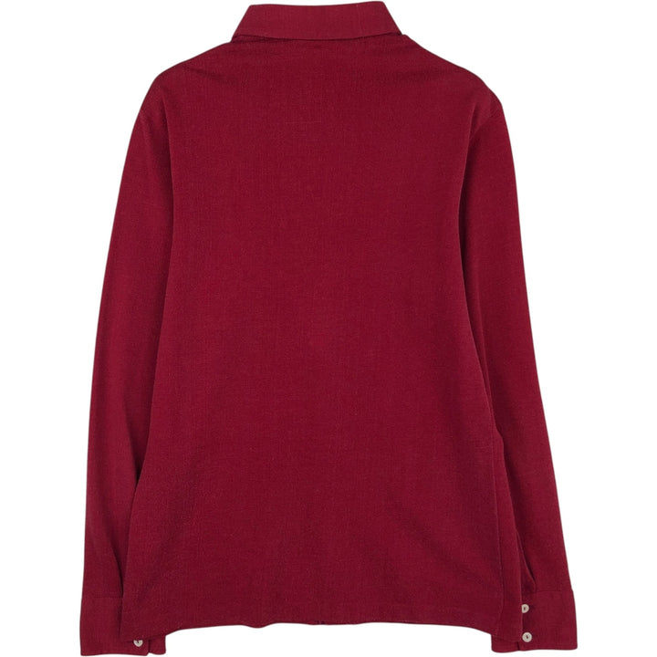 Lacoste CHEMISE French Lacoste Long-Sleeve Shirt, Men's Size XL (approx.) unclear red type Vintage Second Hand
