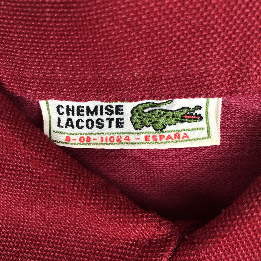 Lacoste CHEMISE French Lacoste Long-Sleeve Shirt, Men's Size XL (approx.) unclear red type Vintage Second Hand