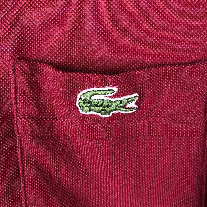 Lacoste CHEMISE French Lacoste Long-Sleeve Shirt, Men's Size XL (approx.) unclear red type Vintage Second Hand