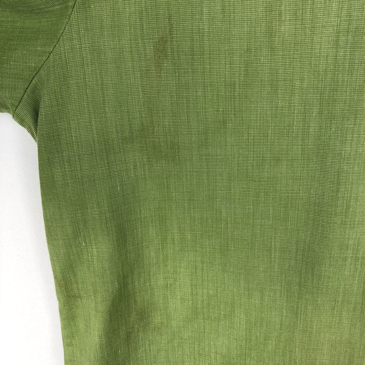 1970'S Town Craft Penny's Long-Sleeve Cotton Shirt, Men's Size L (Equivalent), Vintage unclear Khaki type sage green Vintage Second Hand