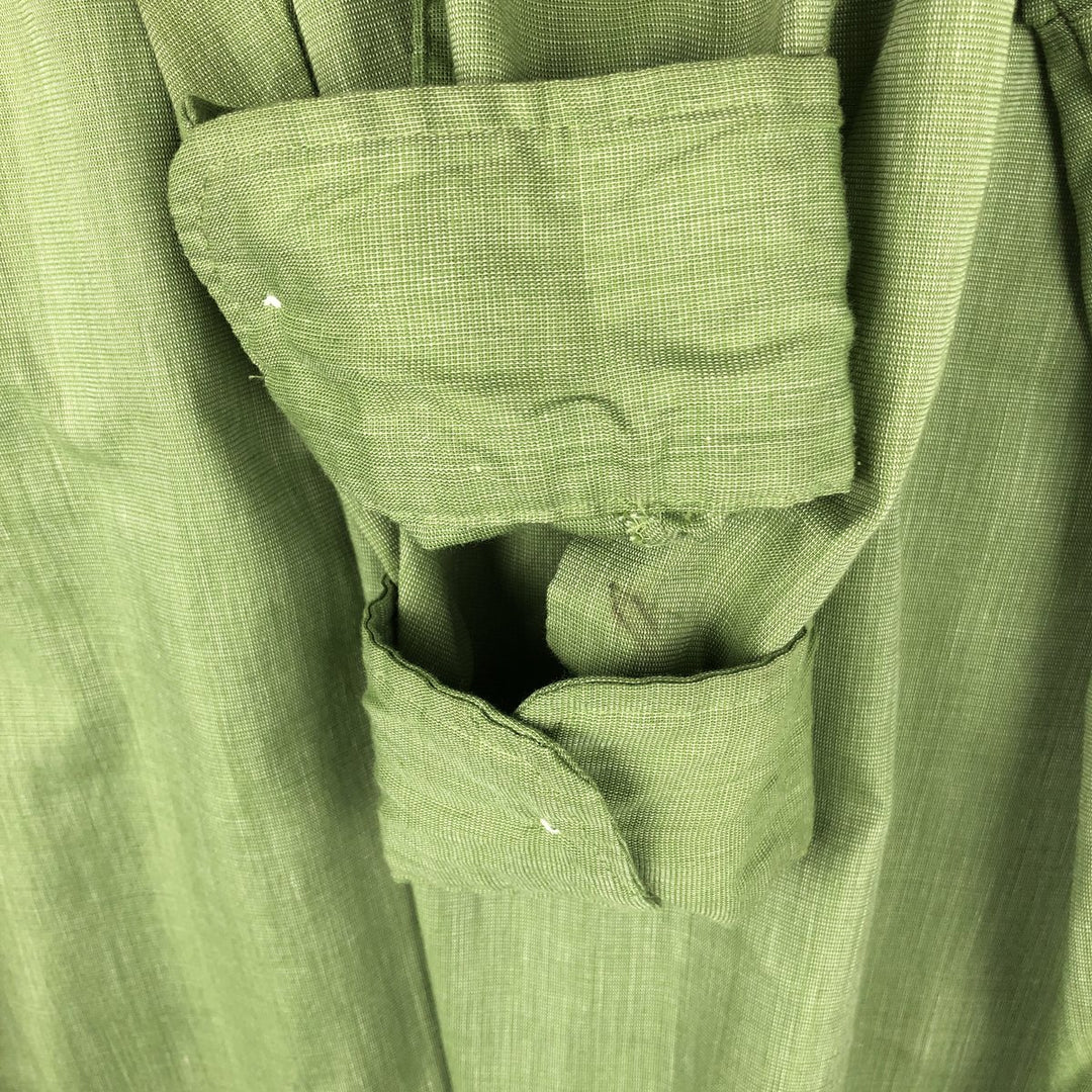 1970'S Town Craft Penny's Long-Sleeve Cotton Shirt, Men's Size L (Equivalent), Vintage unclear Khaki type sage green Vintage Second Hand