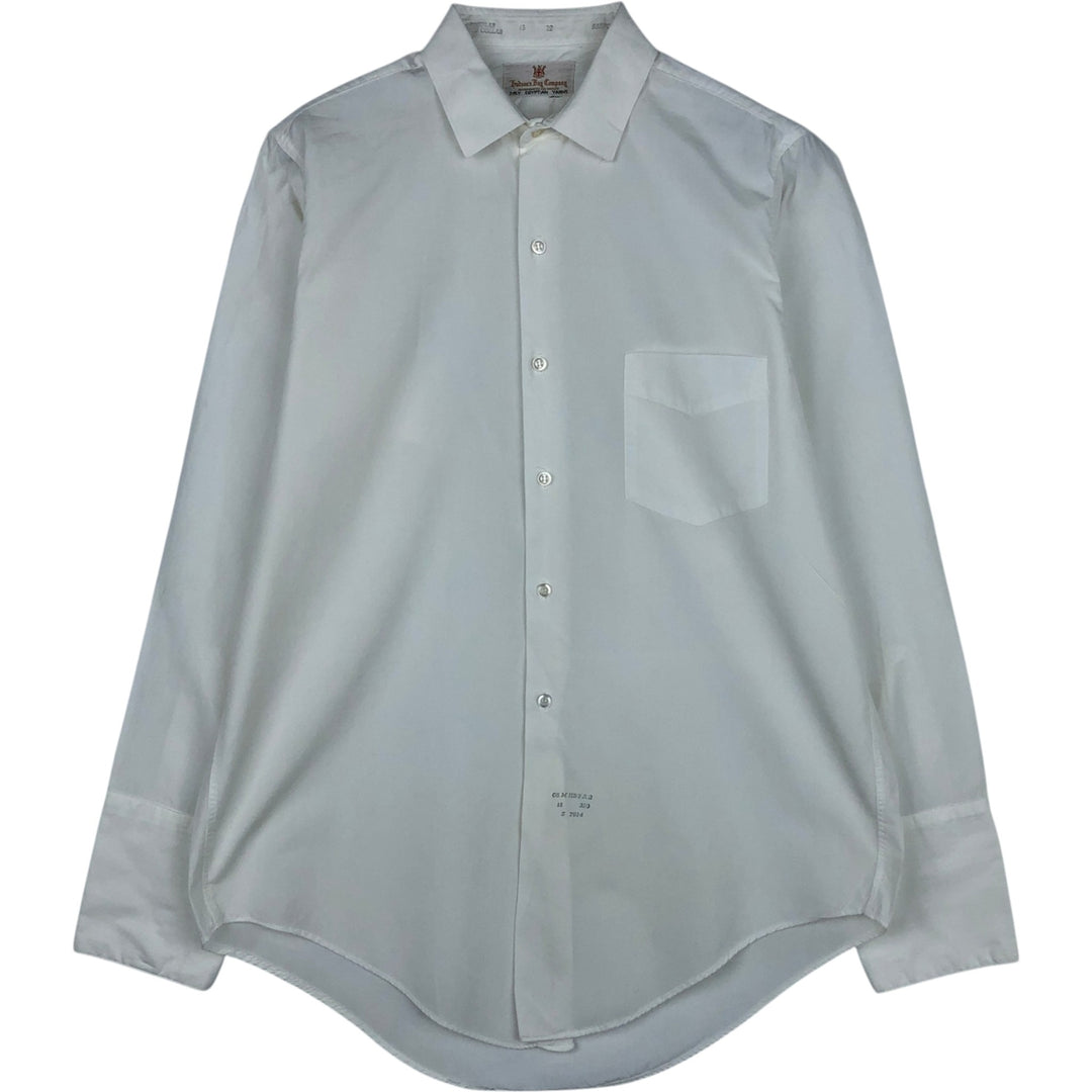 ~1960'S Hudson's Bay Company Long-Sleeve Cotton Shirt, Men's Size M (Equivalent), Vintage unclear white type Vintage Second Hand