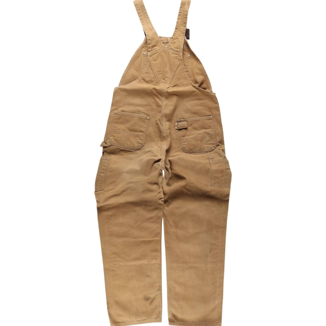 Big size Carhartt double knee duck overalls for men, equivalent to w41 cotton brown type Vintage Second Hand