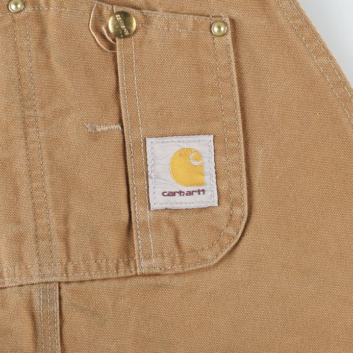 Big size Carhartt double knee duck overalls for men, equivalent to w41 cotton brown type Vintage Second Hand