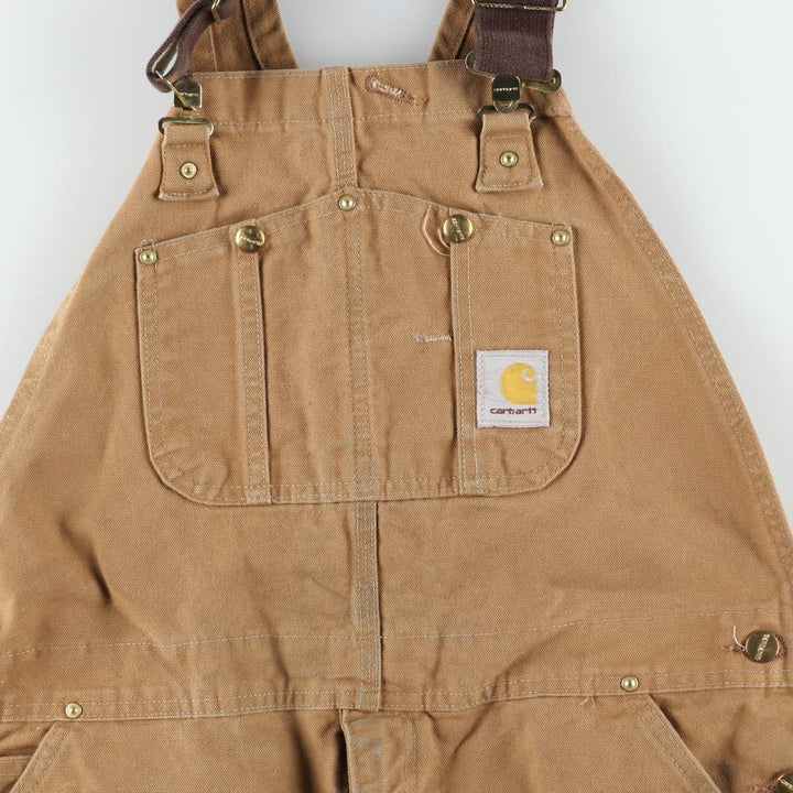 Big size Carhartt double knee duck overalls for men, equivalent to w41 cotton brown type Vintage Second Hand