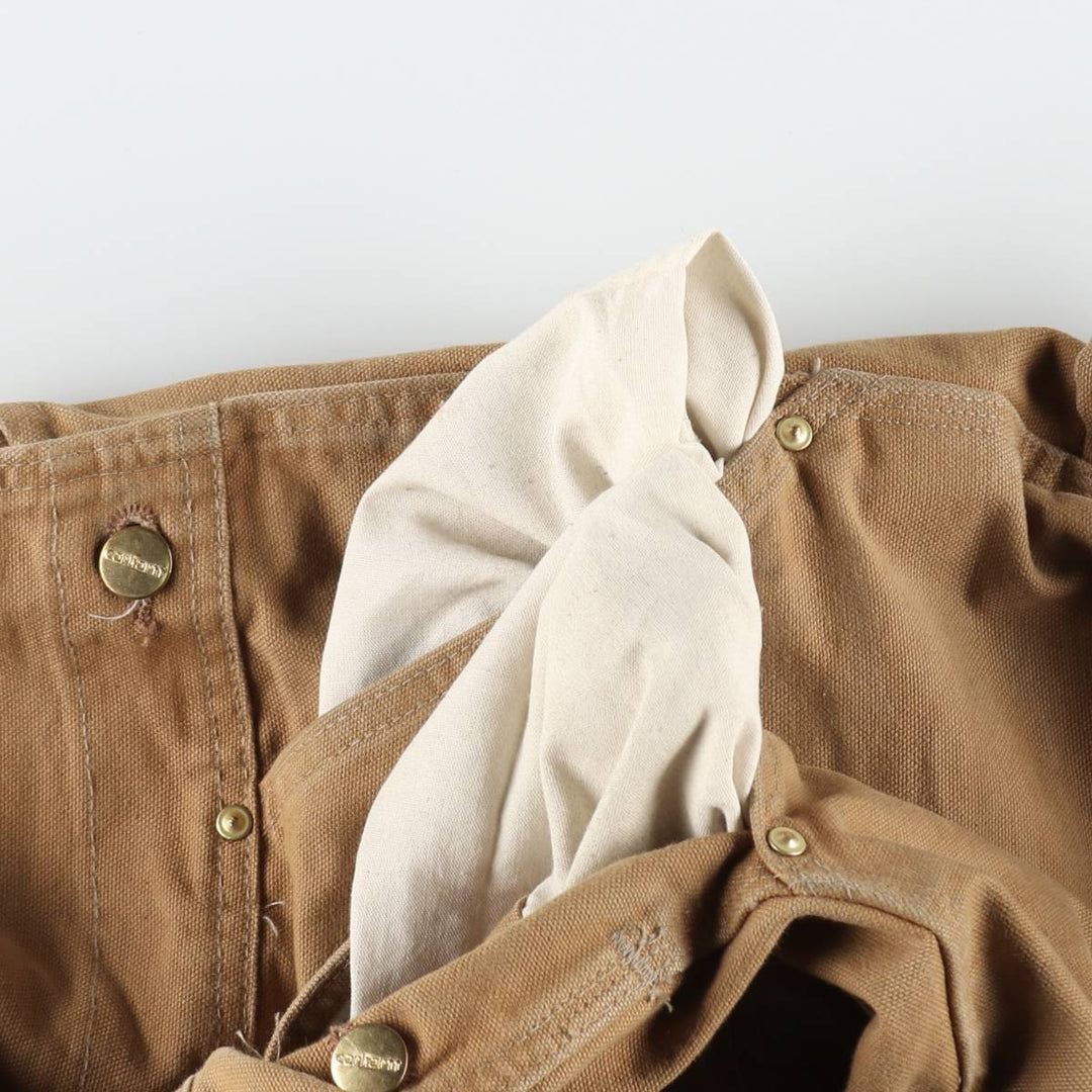 Big size Carhartt double knee duck overalls for men, equivalent to w41 cotton brown type Vintage Second Hand