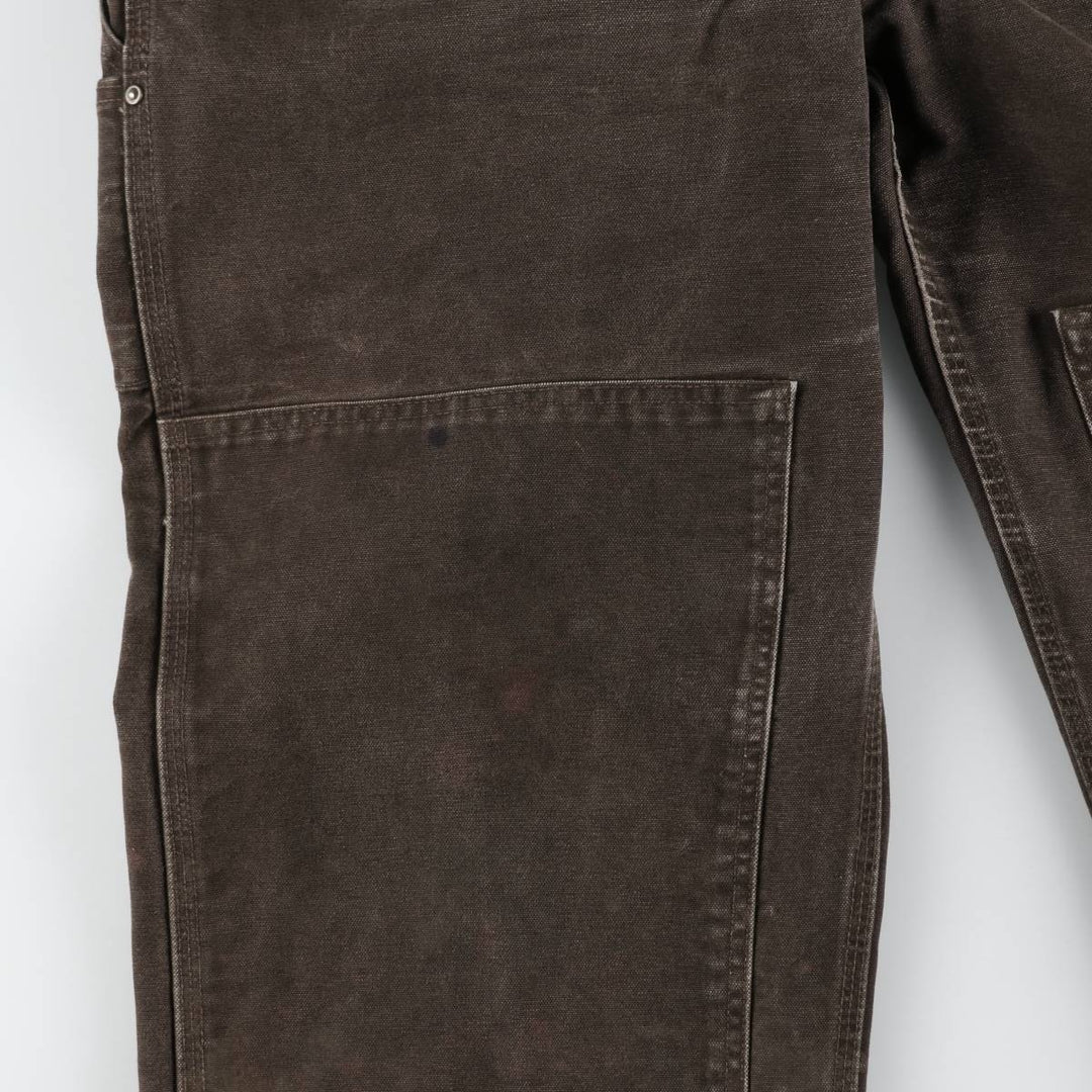 Big size 2000'S Carhartt double-knee cutoff duck overalls, men's size W40 equivalent. cotton dark chocolate Vintage Second Hand