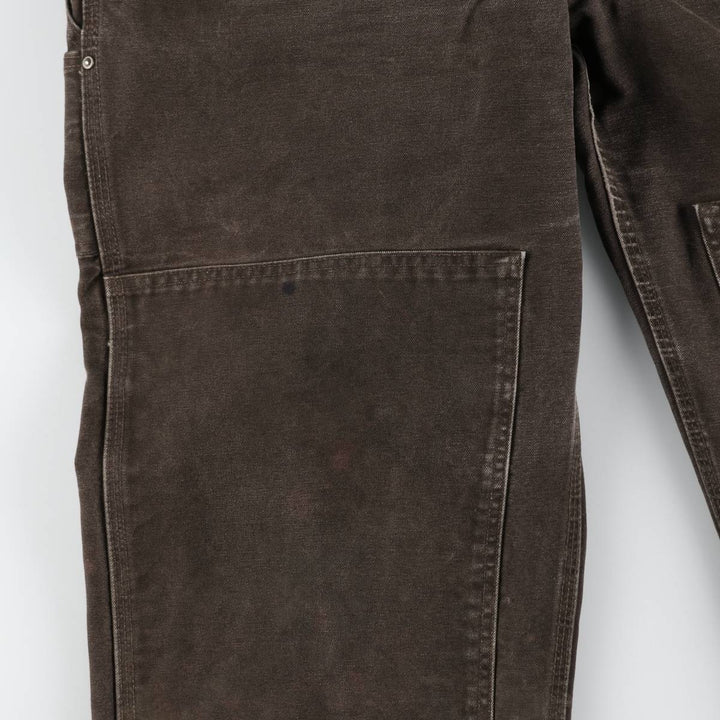 Big size 2000'S Carhartt double-knee cutoff duck overalls, men's size W40 equivalent. cotton dark chocolate Vintage Second Hand