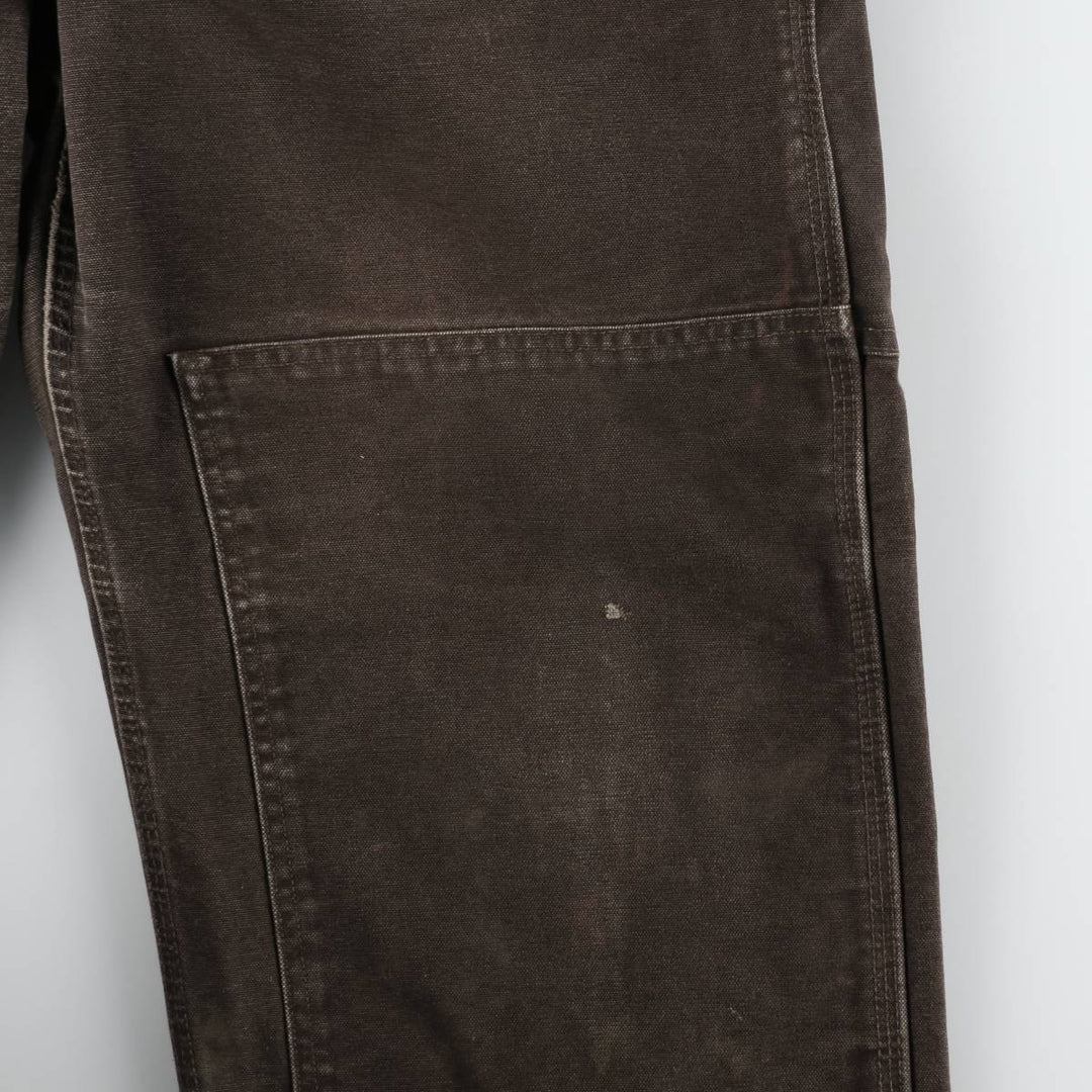 Big size 2000'S Carhartt double-knee cutoff duck overalls, men's size W40 equivalent. cotton dark chocolate Vintage Second Hand