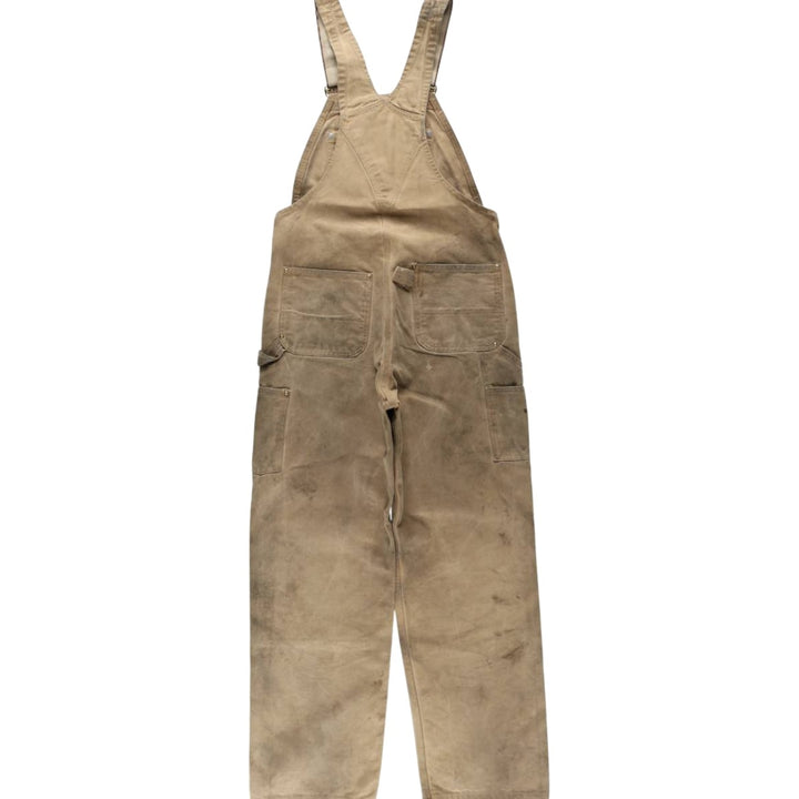 Carhartt Double Knee Duck Overalls for Men (W34 equivalent) cotton Beige type Vintage Second Hand