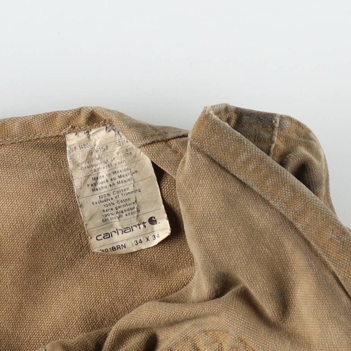 Carhartt Double Knee Duck Overalls for Men (W34 equivalent) cotton Beige type Vintage Second Hand