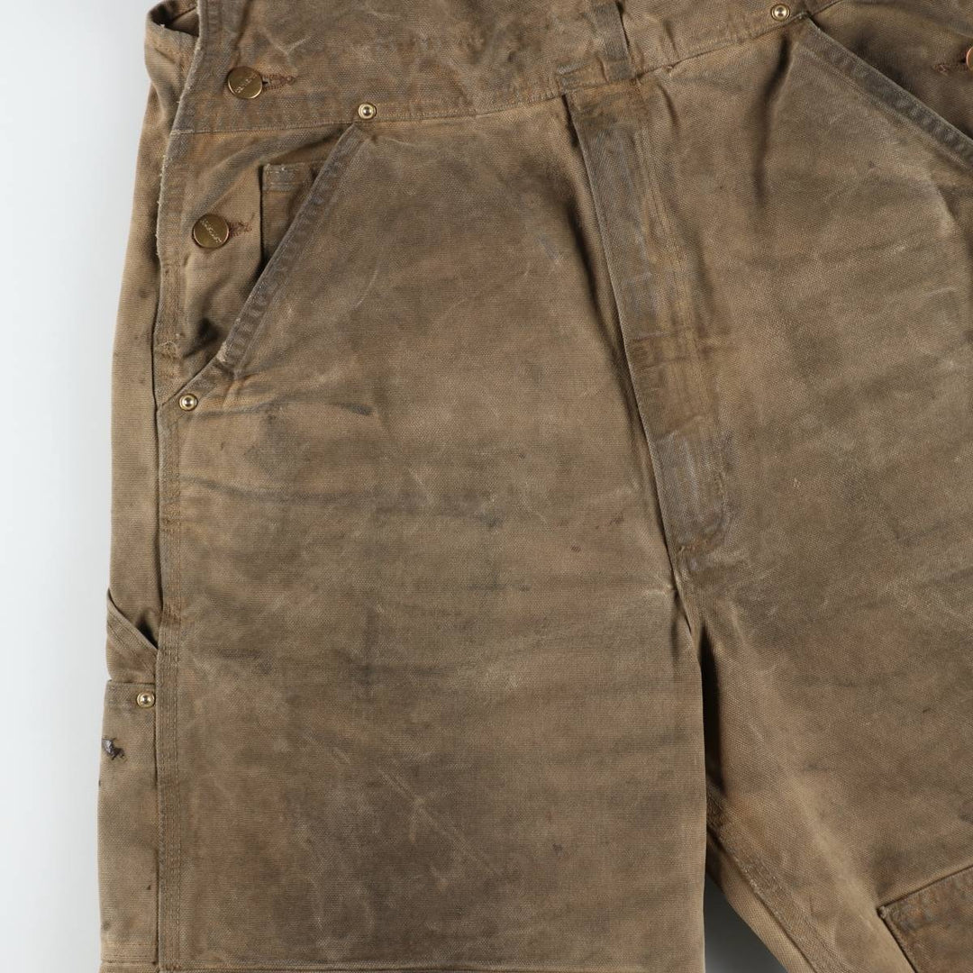 Carhartt Double Knee Duck Overalls for Men (W34 equivalent) cotton Beige type Vintage Second Hand