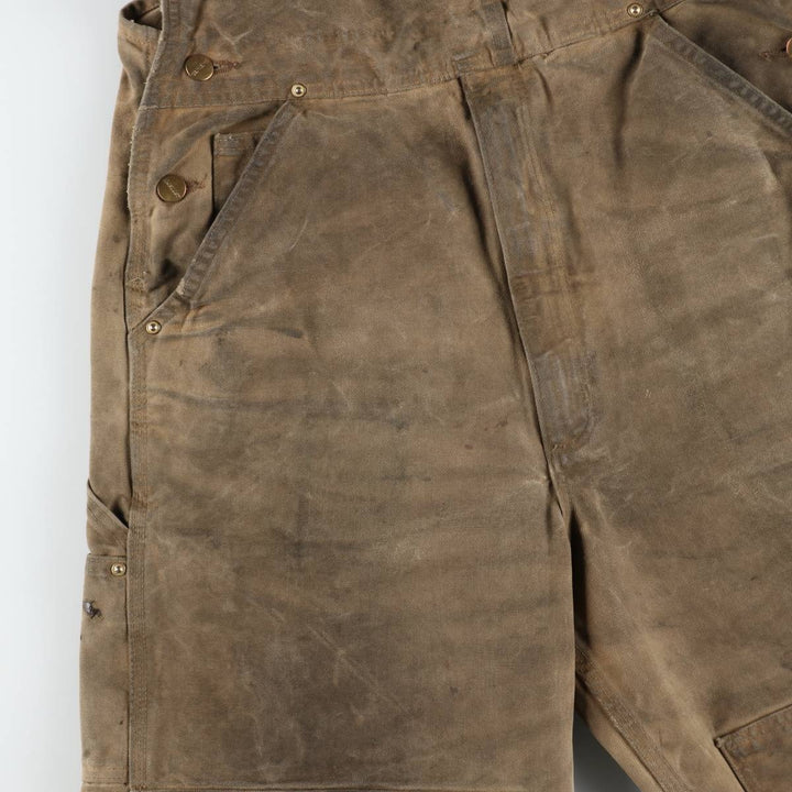 Carhartt Double Knee Duck Overalls for Men (W34 equivalent) cotton Beige type Vintage Second Hand