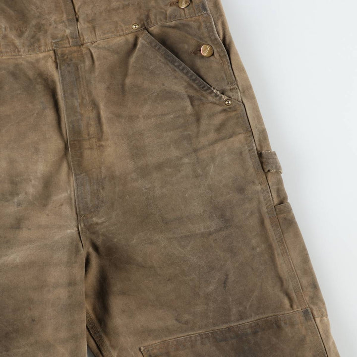 Carhartt Double Knee Duck Overalls for Men (W34 equivalent) cotton Beige type Vintage Second Hand